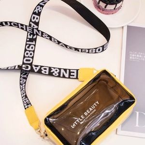 Mini Crossbody Letter Print Zip Purse